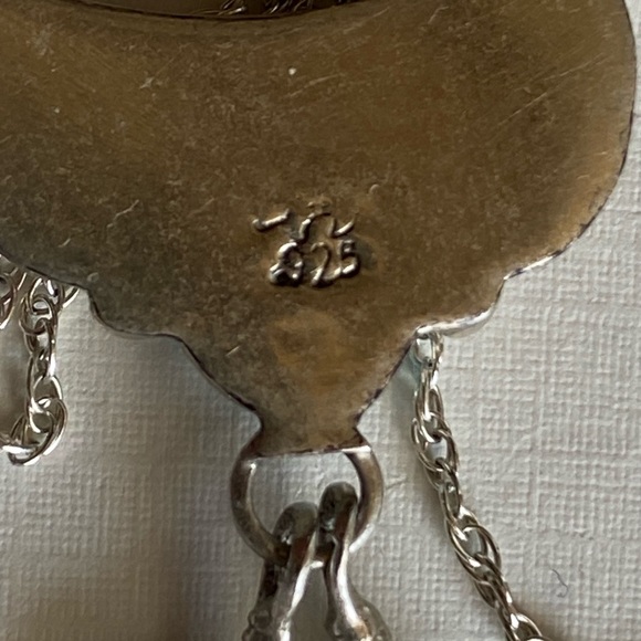 Sterling Silver Native American Turquoise necklace - Picture 2 of 3